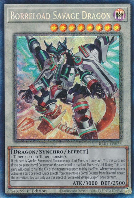 Borreload Savage Dragon [RA01-EN033] Prismatic Collector's Rare | The Time Vault CA