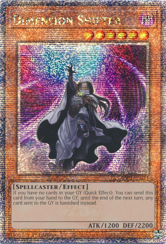 Dimension Shifter [RA01-EN014] Quarter Century Secret Rare | The Time Vault CA