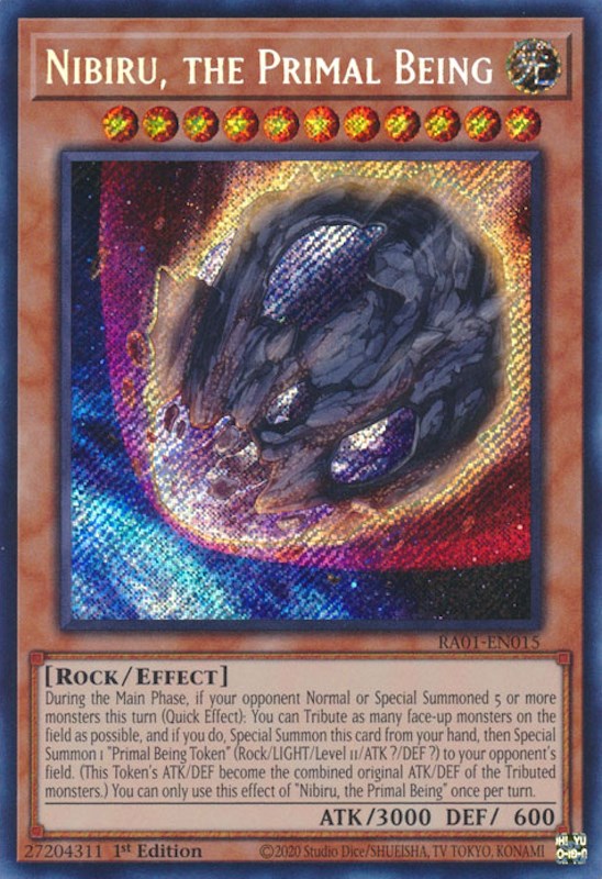 Nibiru, the Primal Being [RA01-EN015] Secret Rare | The Time Vault CA