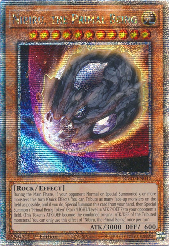 Nibiru, the Primal Being [RA01-EN015] Quarter Century Secret Rare | The Time Vault CA