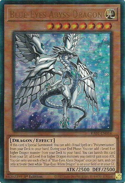 Blue-Eyes Abyss Dragon [RA01-EN016] Prismatic Ultimate Rare | The Time Vault CA