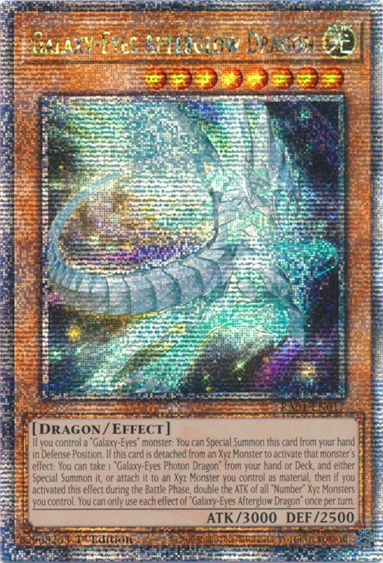 Galaxy-Eyes Afterglow Dragon [RA01-EN017] Quarter Century Secret Rare | The Time Vault CA