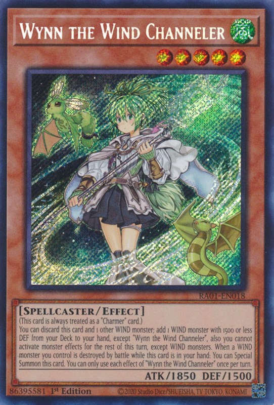 Wynn the Wind Channeler [RA01-EN018] Secret Rare | The Time Vault CA