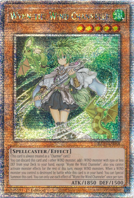 Wynn the Wind Channeler [RA01-EN018] Quarter Century Secret Rare | The Time Vault CA