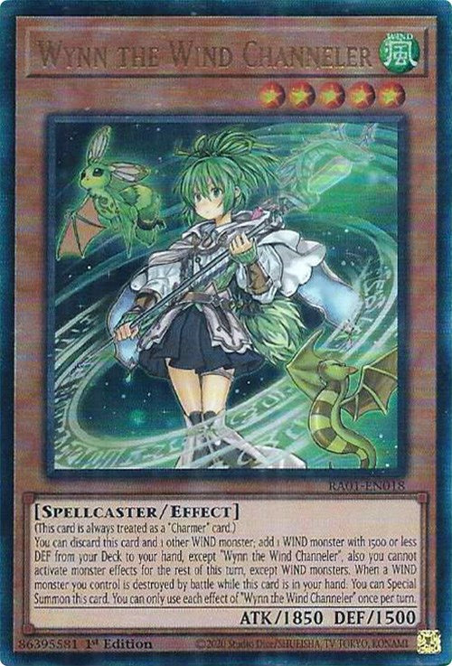 Wynn the Wind Channeler [RA01-EN018] Prismatic Ultimate Rare | The Time Vault CA