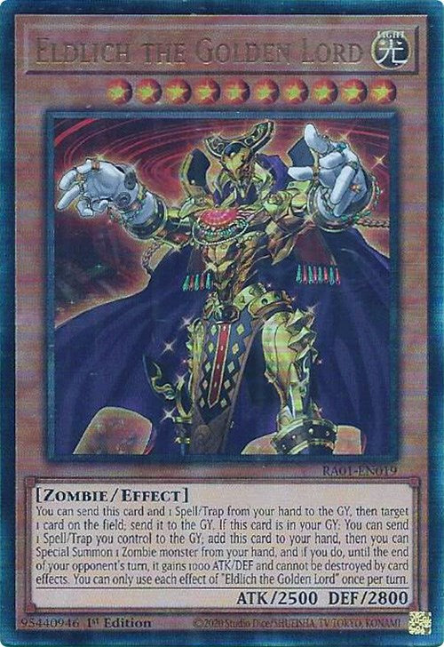 Eldlich the Golden Lord [RA01-EN019] Prismatic Ultimate Rare | The Time Vault CA