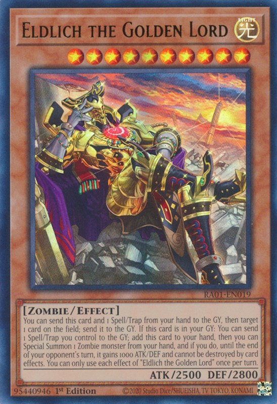 Eldlich the Golden Lord (Alternate Art) [RA01-EN019] Ultra Rare | The Time Vault CA