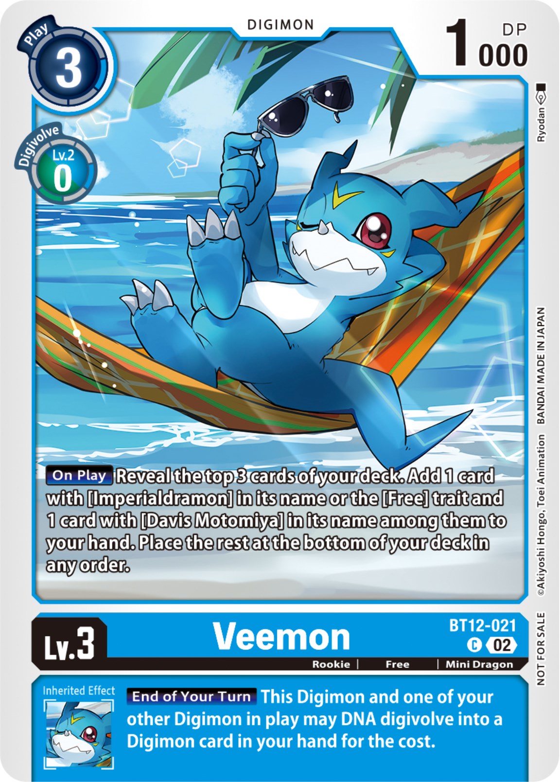 Veemon [BT12-021] (NYCC 2023 Demo Deck) [Across Time] | The Time Vault CA