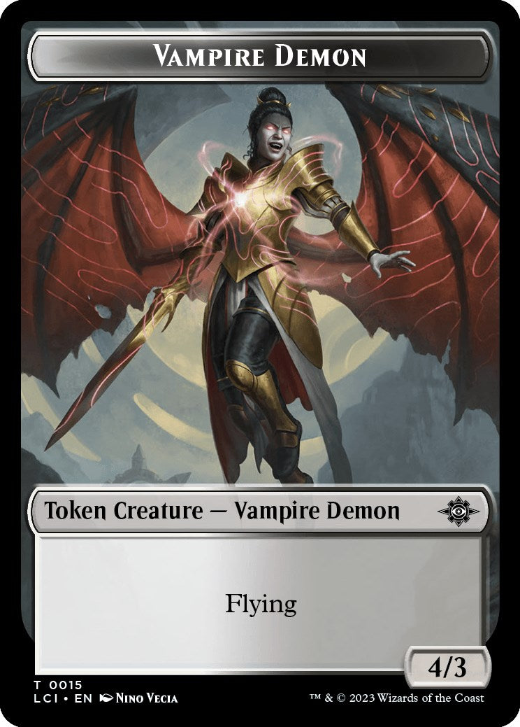 Vampire // Vampire Demon Double-Sided Token [The Lost Caverns of Ixalan Tokens] | The Time Vault CA