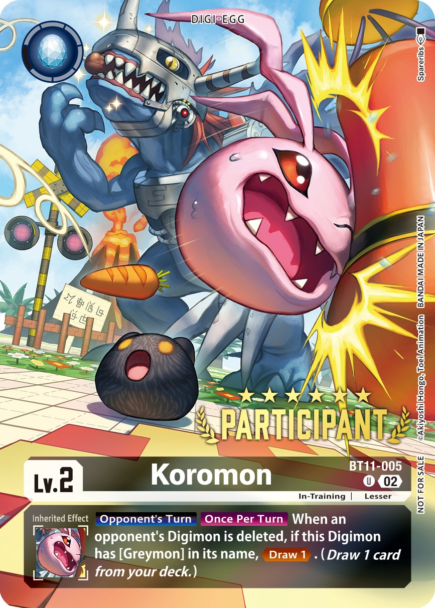 Koromon [BT11-005] (Digimon 3-On-3 November 2023 Participation) [Dimensional Phase] | The Time Vault CA