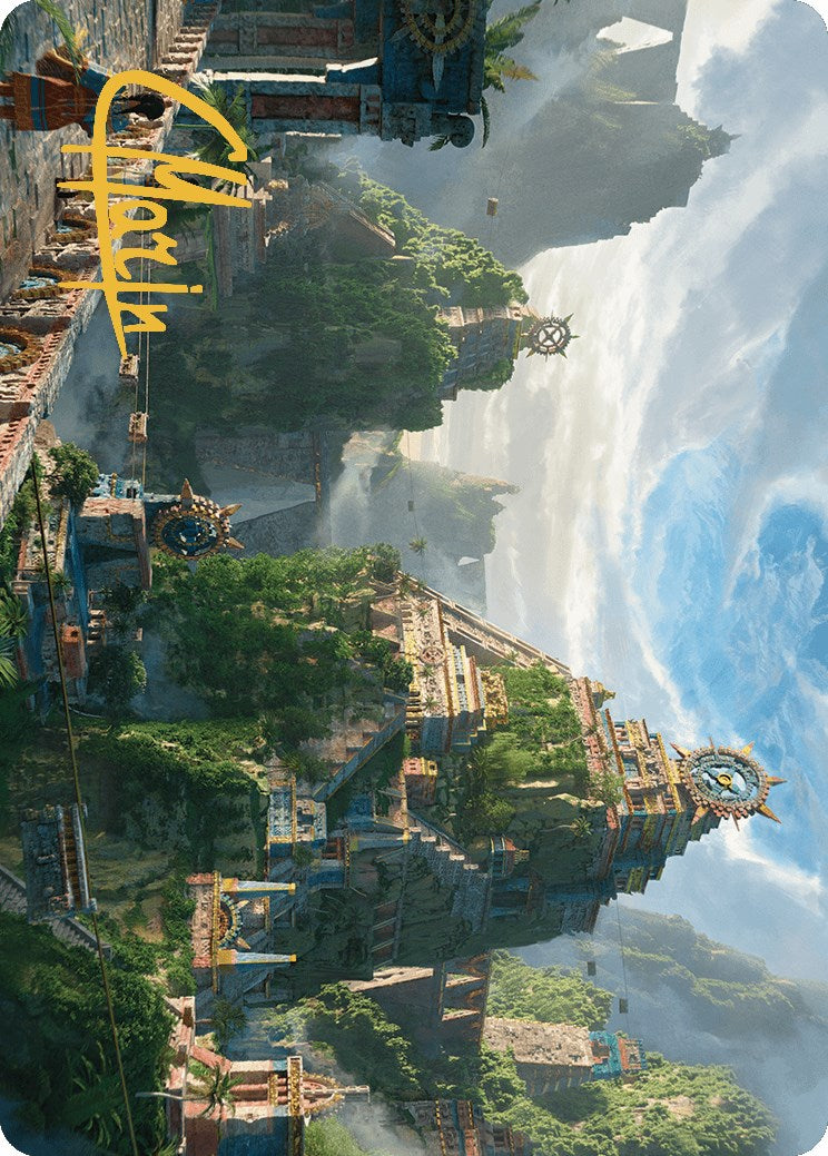 Clifftop Retreat Art Card (Gold-Stamped Signature) [The Lost Caverns of Ixalan Art Series] | The Time Vault CA