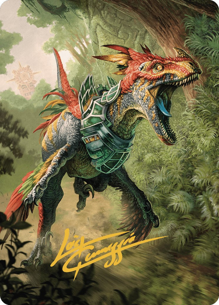 Dinosaur Token Art Card (Gold-Stamped Signature) [The Lost Caverns of Ixalan Art Series] | The Time Vault CA