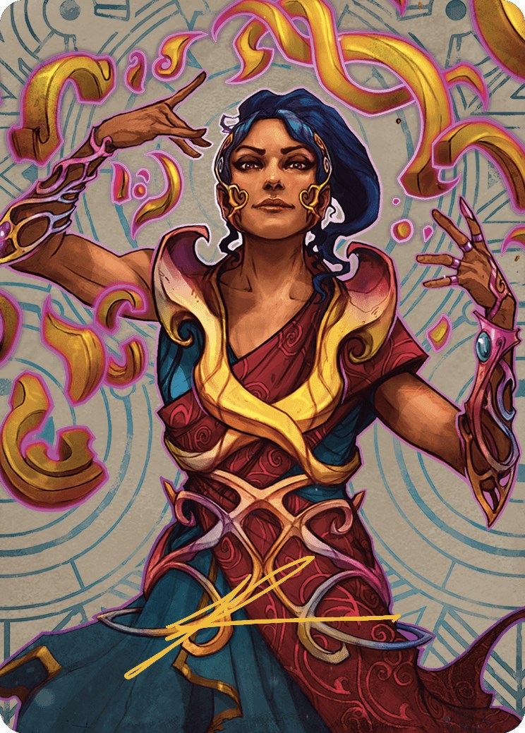 Saheeli, the Sun's Brilliance Art Card (Gold-Stamped Signature) [The Lost Caverns of Ixalan Art Series] | The Time Vault CA