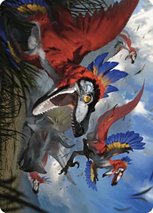 Wrathful Raptors Art Card [The Lost Caverns of Ixalan Art Series] | The Time Vault CA