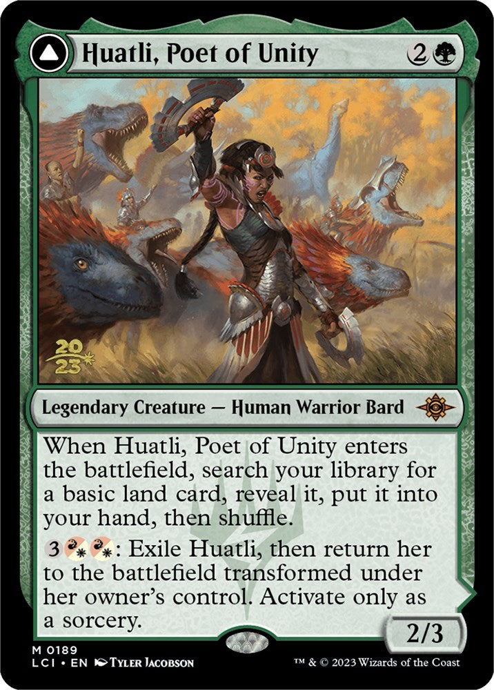 Huatli, Poet of Unity // Roar of the Fifth People [The Lost Caverns of Ixalan Prerelease Cards] | The Time Vault CA