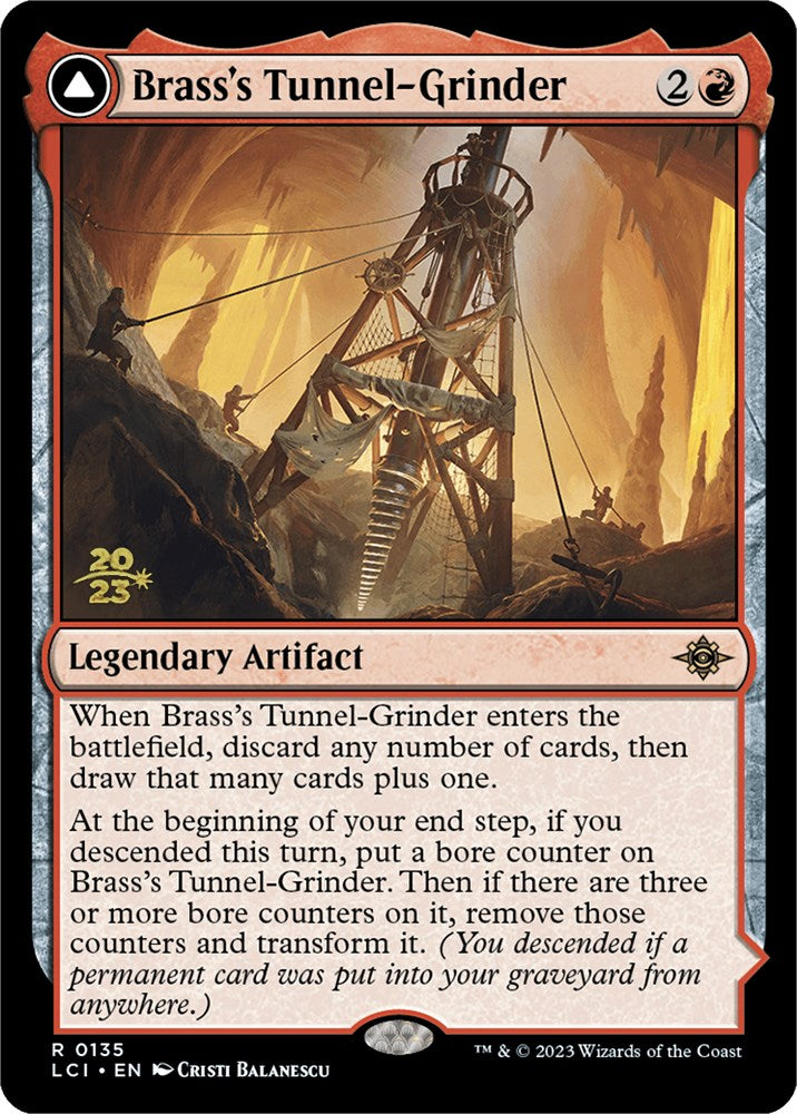 Brass's Tunnel-Grinder // Tecutlan, the Searing Rift [The Lost Caverns of Ixalan Prerelease Cards] | The Time Vault CA