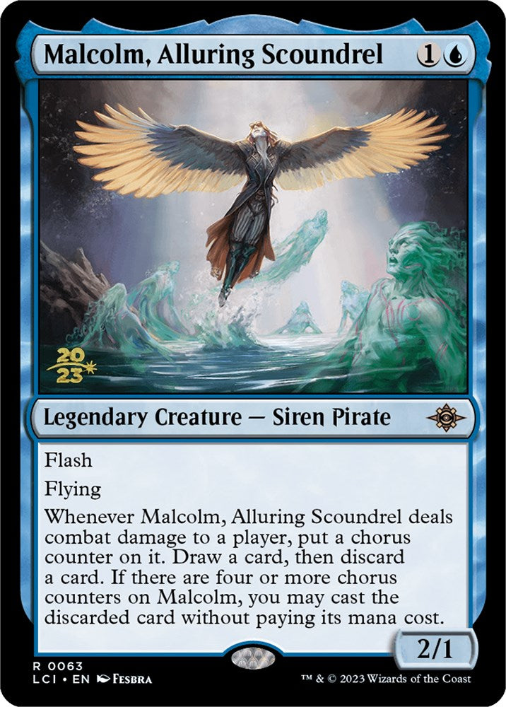 Malcolm, Alluring Scoundrel [The Lost Caverns of Ixalan Prerelease Cards] | The Time Vault CA