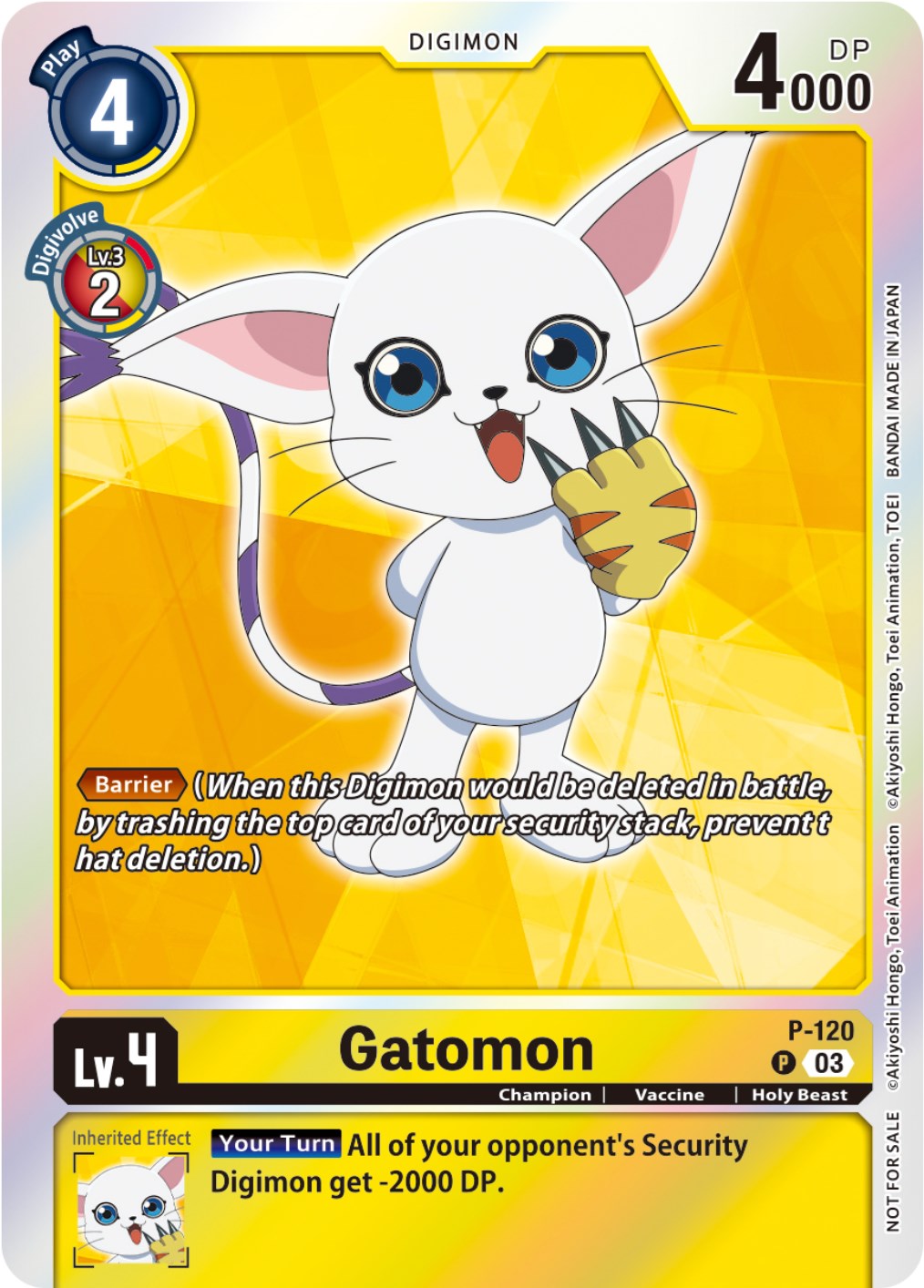 Gatomon [P-120] (Tamer Party Pack -The Beginning- Ver. 2.0) [Promotional Cards] | The Time Vault CA