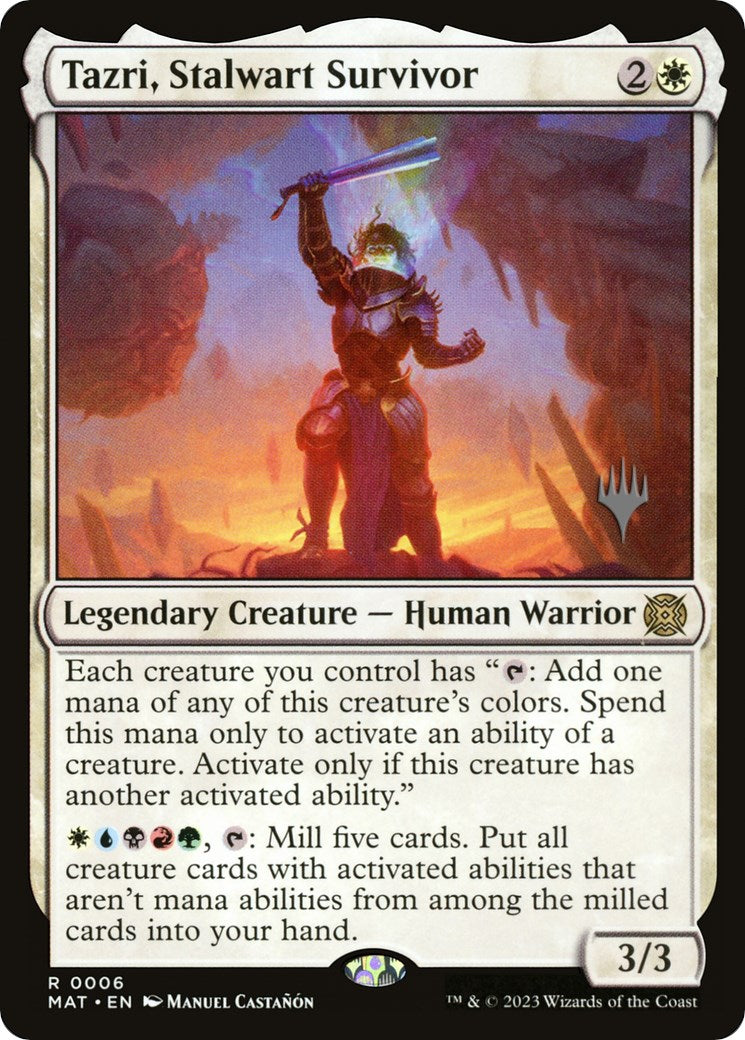 Tazri, Stalwart Survivor (Promo Pack) [The Lost Caverns of Ixalan Promos] | The Time Vault CA