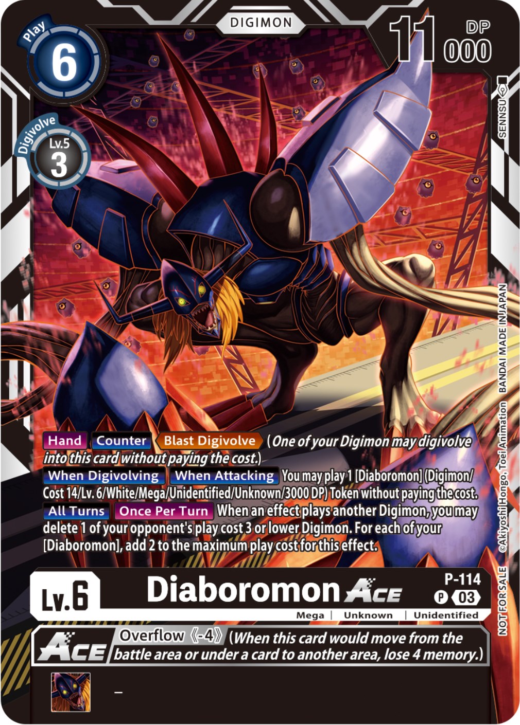 Diaboromon Ace [P-114] (3rd Anniversary Survey Pack) [Promotional Cards] | The Time Vault CA