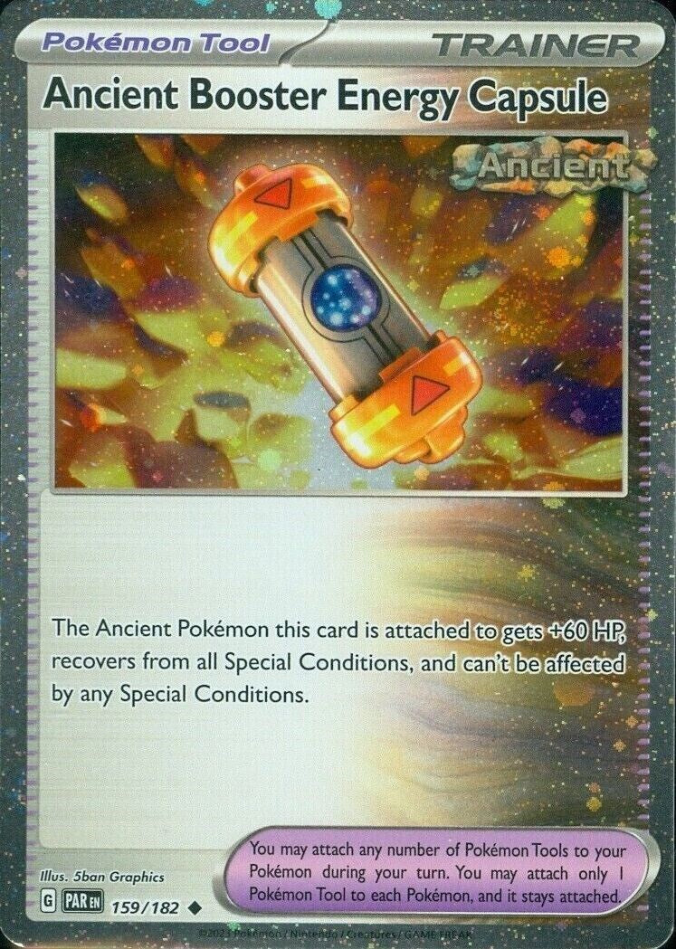 Ancient Booster Energy Capsule (159/182) (Cosmos Holo) [Scarlet & Violet: Paradox Rift] | The Time Vault CA