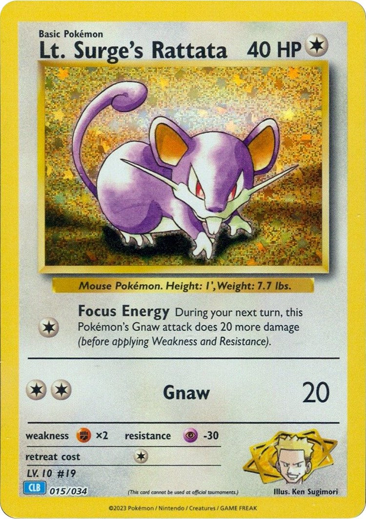 Lt. Surge's Rattata [Trading Card Game Classic] | The Time Vault CA