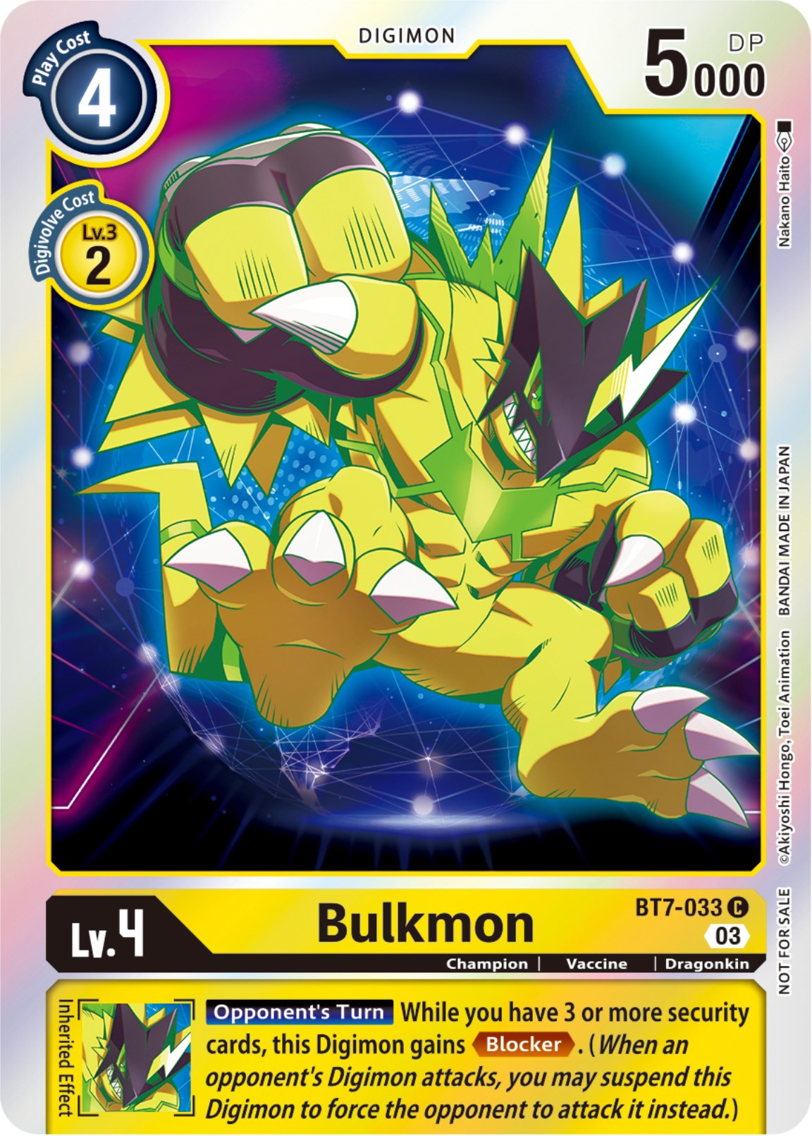 Bulkmon [BT7-033] (Official Tournament Pack Vol.11) [Next Adventure] | The Time Vault CA