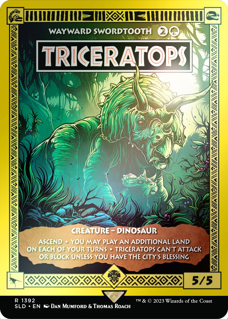 Triceratops - Wayward Swordtooth (Rainbow Foil) [Secret Lair Drop Series] | The Time Vault CA