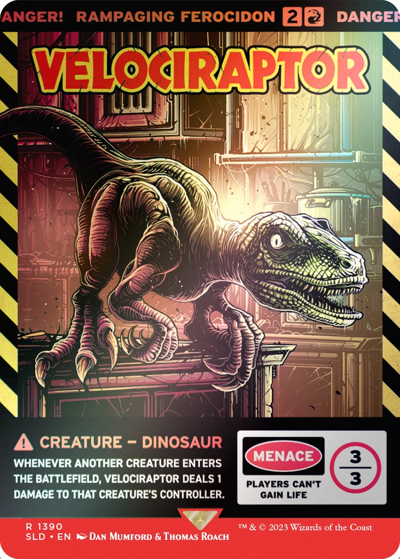 Velociraptor - Rampaging Ferocidon (Rainbow Foil) [Secret Lair Drop Series] | The Time Vault CA