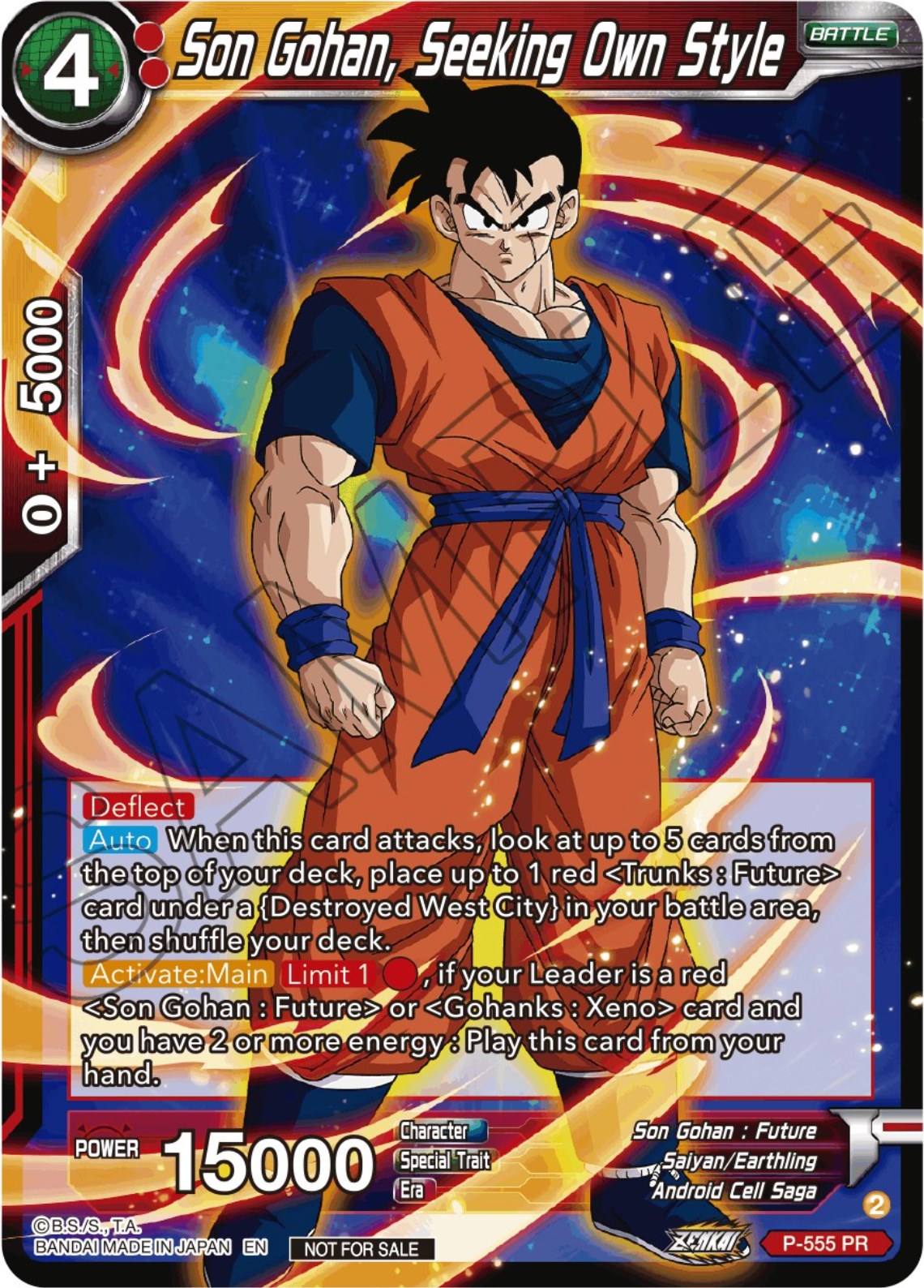 Son Gohan, Seeking Own Style (Zenkai Series Tournament Pack Vol.6) (P-555) [Tournament Promotion Cards] | The Time Vault CA