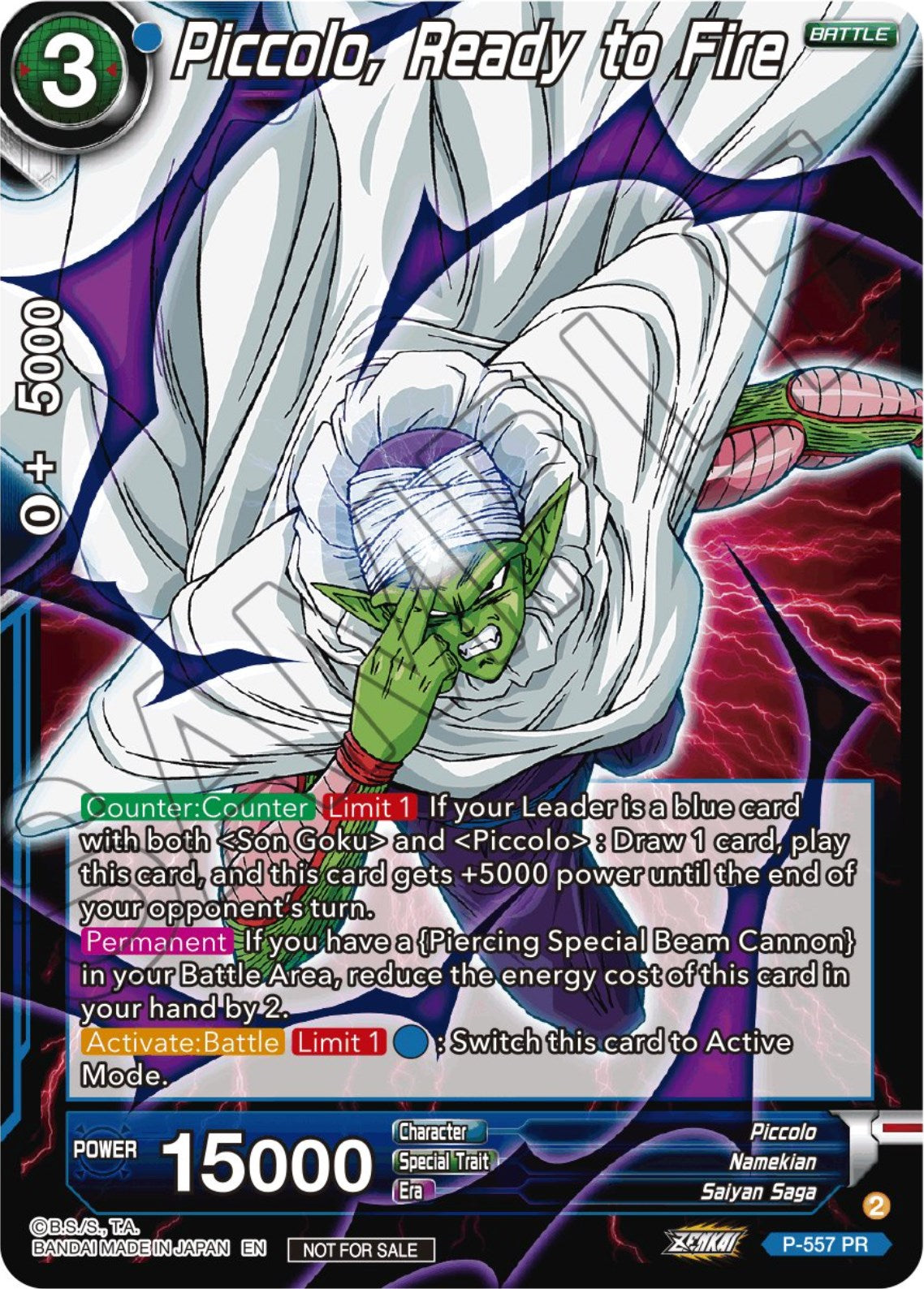 Piccolo, Ready to Fire (Zenkai Series Tournament Pack Vol.6) (P-557) [Tournament Promotion Cards] | The Time Vault CA