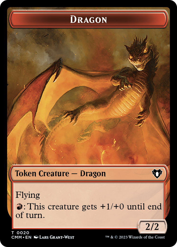 Dragon Token (20) [Commander Masters Tokens] | The Time Vault CA