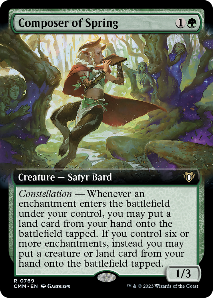 Composer of Spring (Extended Art) [Commander Masters] | The Time Vault CA