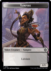 Vampire (0014) // Vampire Demon Double-Sided Token [The Lost Caverns of Ixalan Commander Tokens] | The Time Vault CA