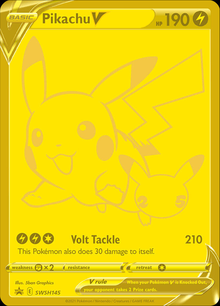 Pikachu V (SWSH145) (Celebrations) [Sword & Shield: Black Star Promos] | The Time Vault CA