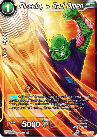 Piccolo, a Bad Omen (BT11-098) [Vermilion Bloodline 2nd Edition] | The Time Vault CA