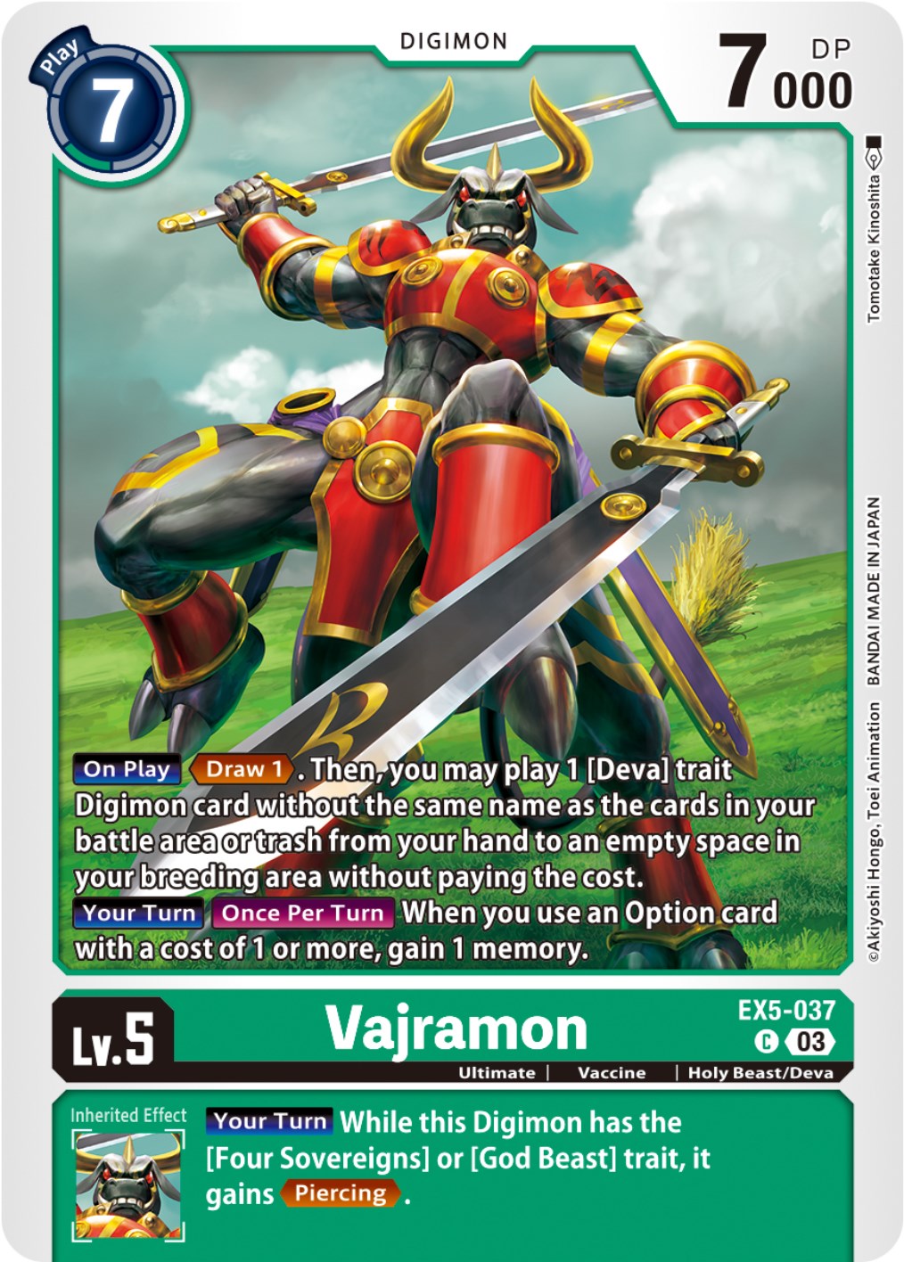 Vajramon [EX5-037] [Animal Colosseum] | The Time Vault CA