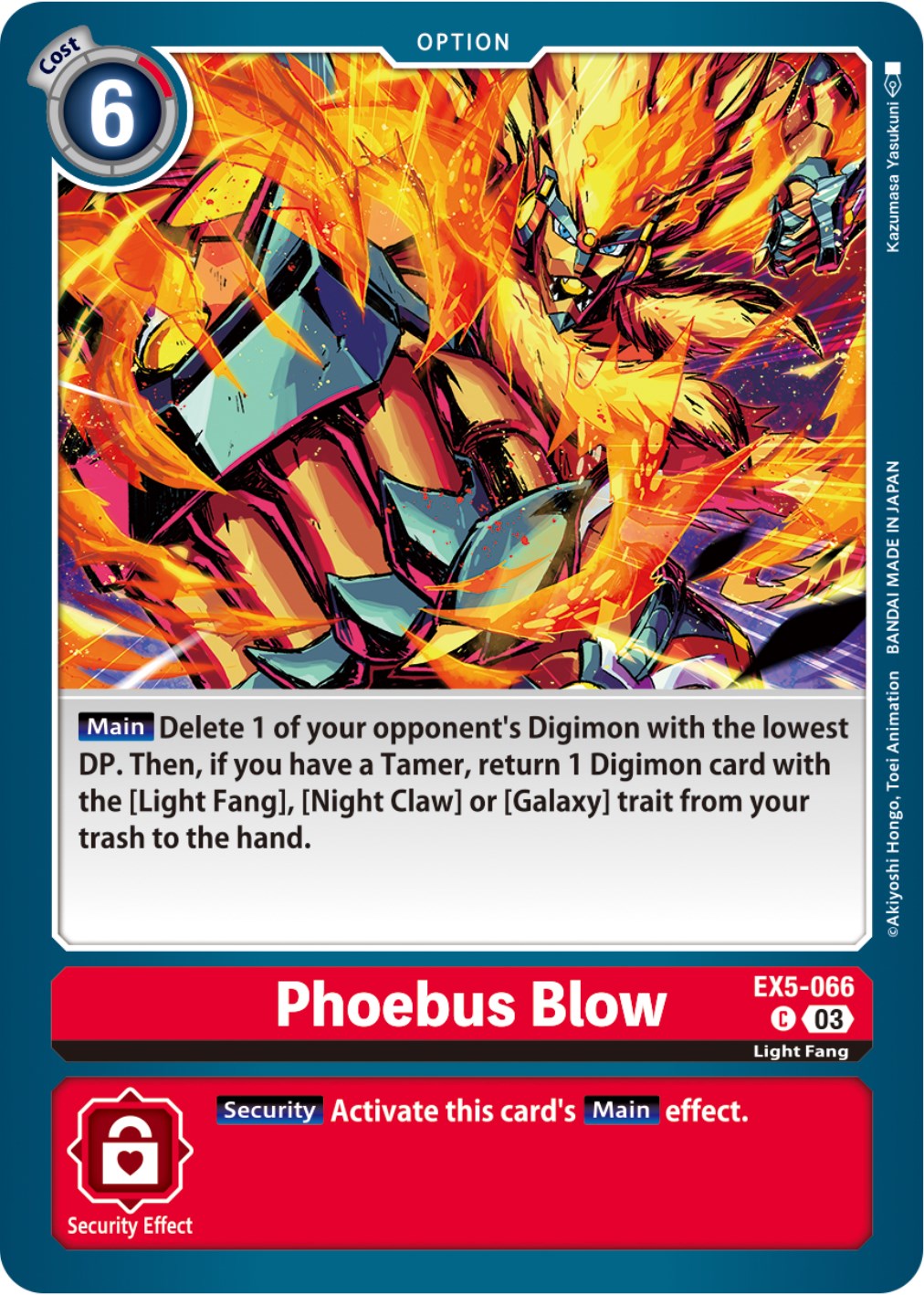 Phoebus Blow [EX5-066] [Animal Colosseum] | The Time Vault CA