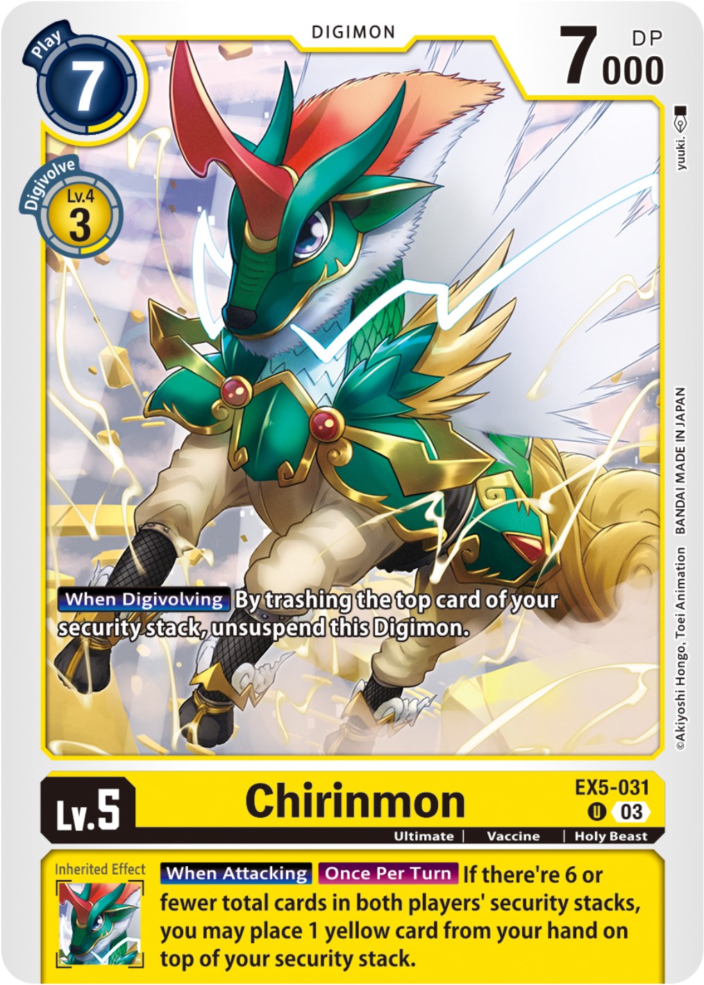 Chirinmon [EX5-031] [Animal Colosseum] | The Time Vault CA