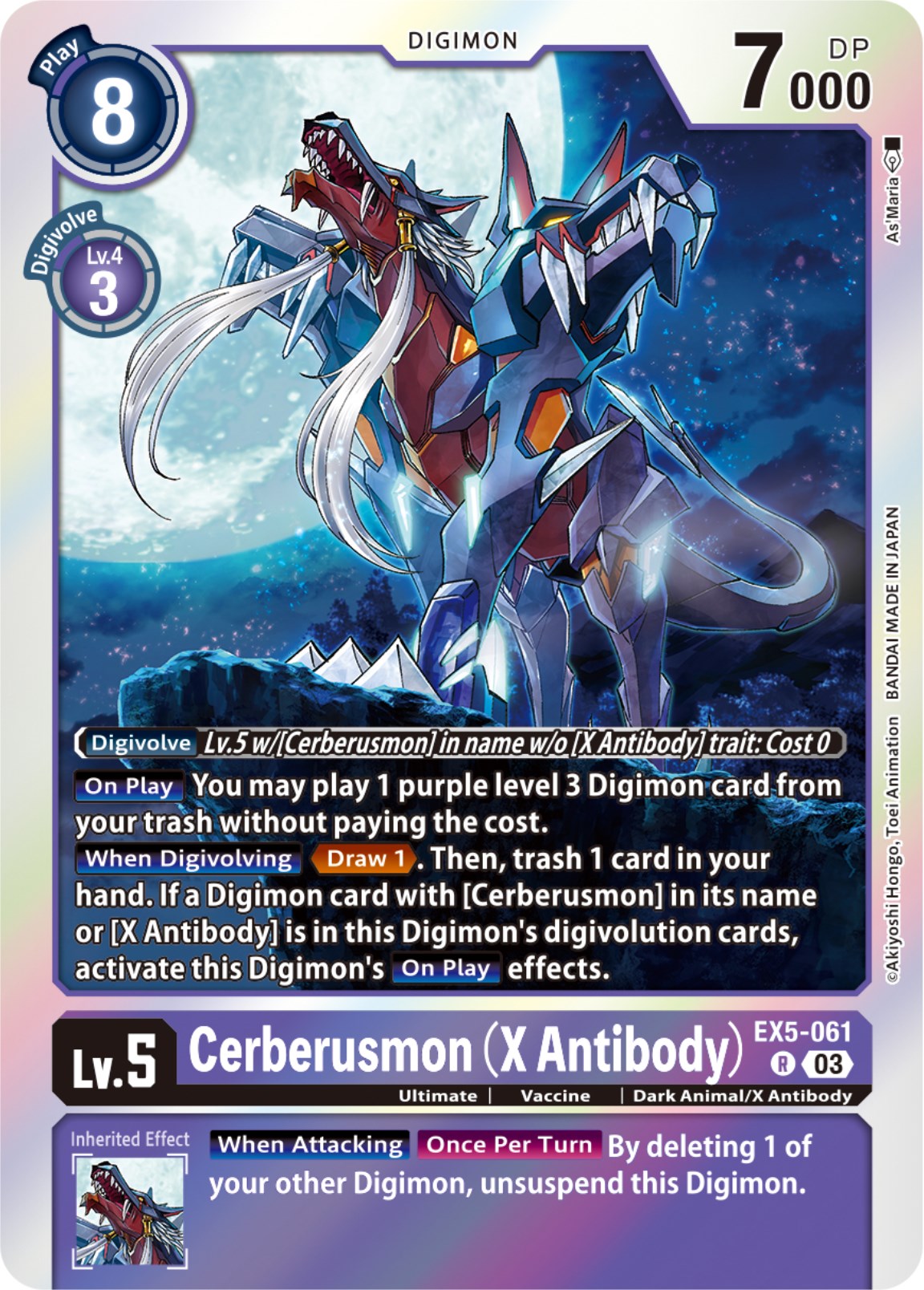 Cerberusmon (X Antibody) [EX5-061] [Animal Colosseum] | The Time Vault CA