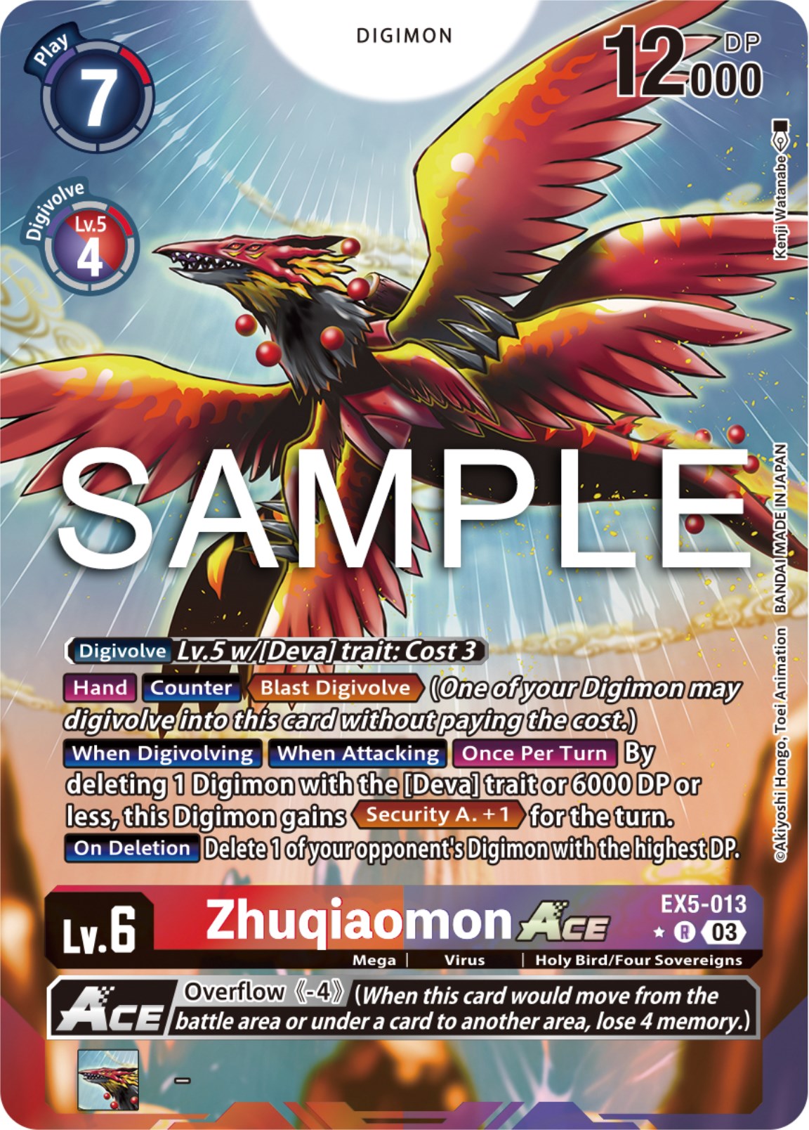 Zhuqiaomon Ace [EX5-013] (Alternate Art) [Animal Colosseum] | The Time Vault CA