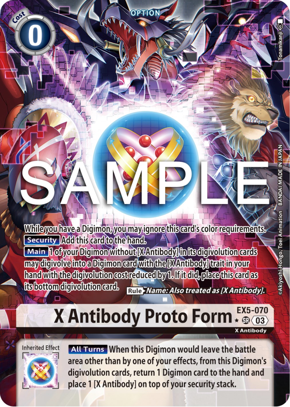 X Antibody Proto Form [EX5-070] (Alternate Art) [Animal Colosseum] | The Time Vault CA