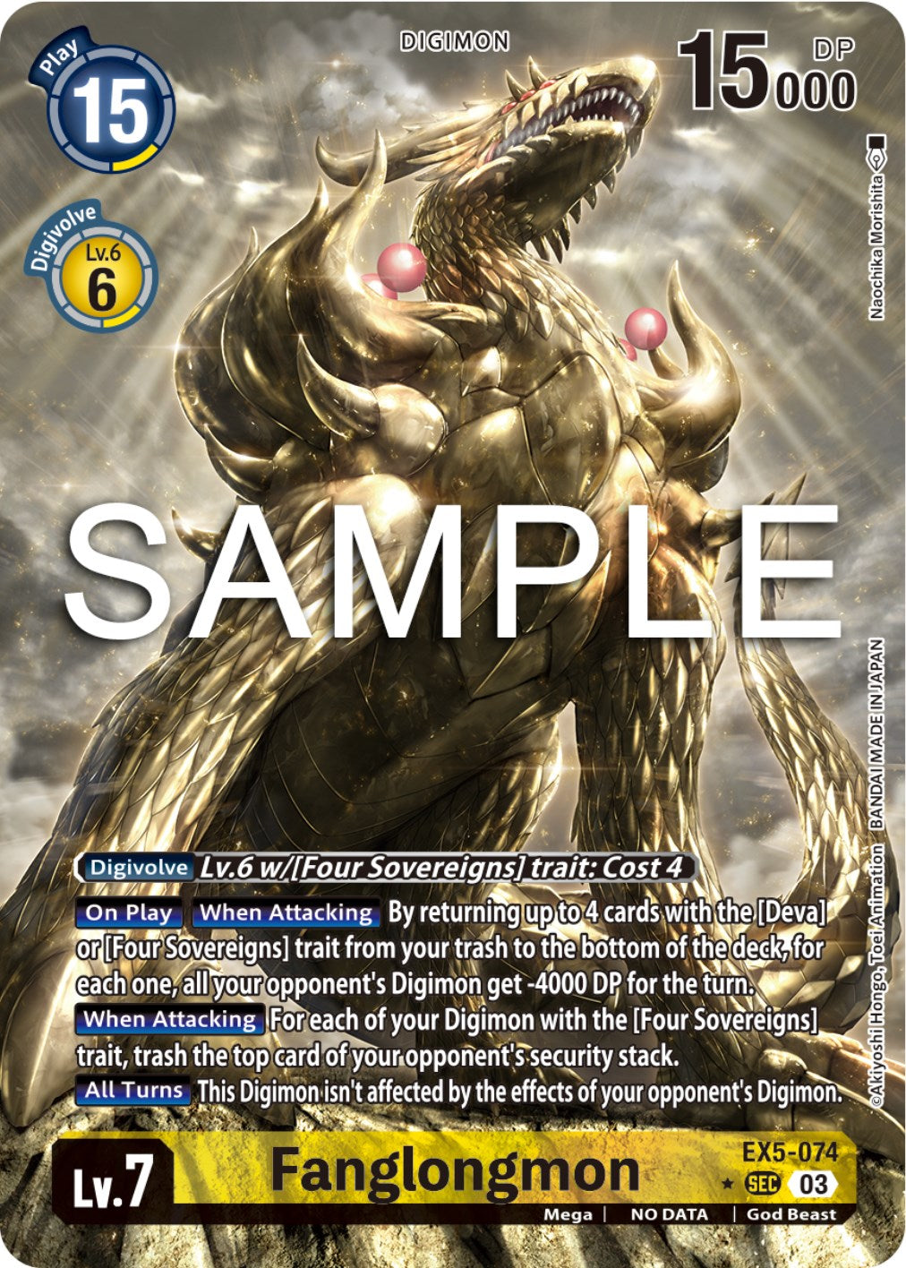 Fanglongmon [EX5-074] (Alternate Art) [Animal Colosseum] | The Time Vault CA