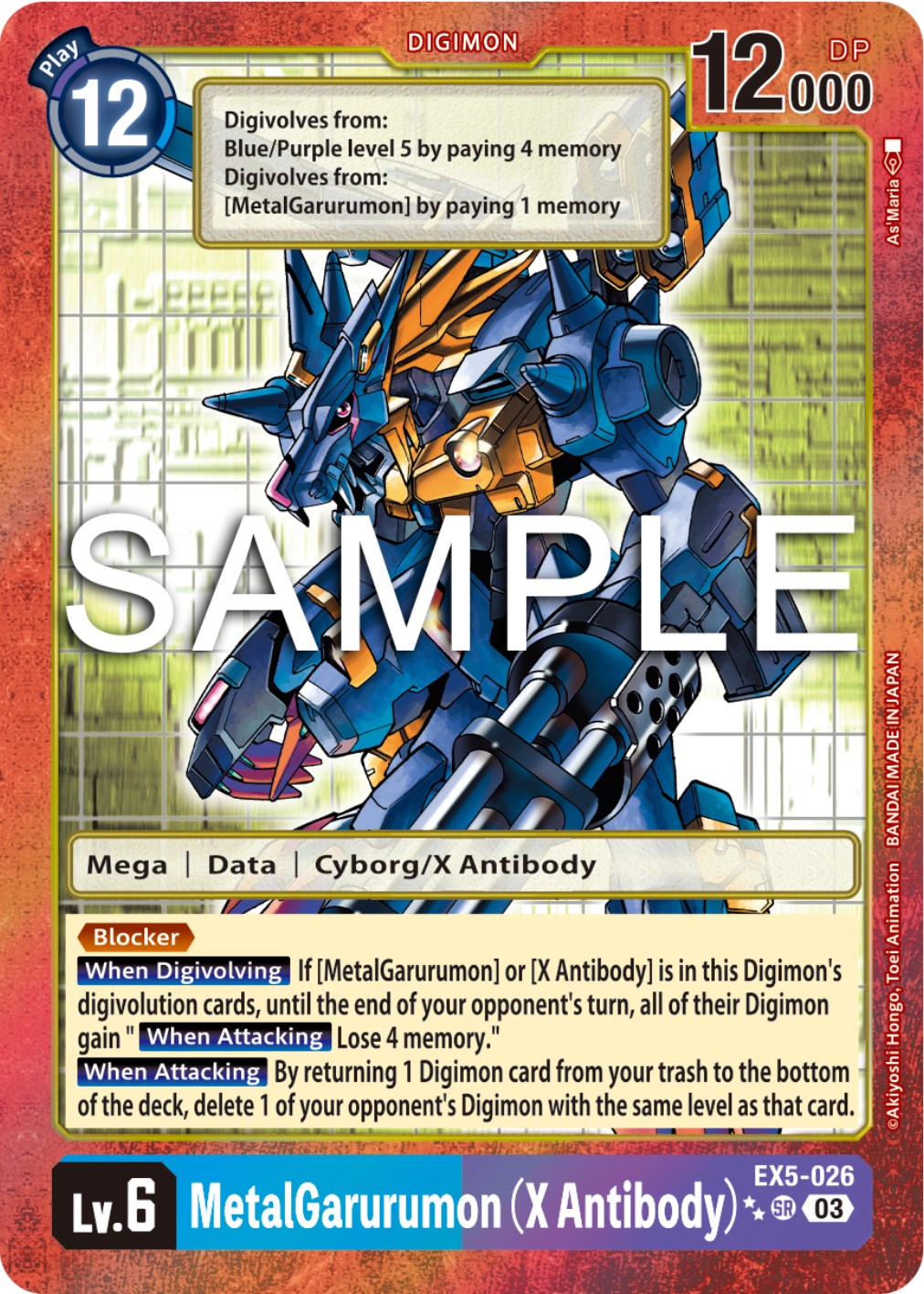 MetalGarurumon (X Antibody) [EX5-026] (2 Star Alternate Art) [Animal Colosseum] | The Time Vault CA