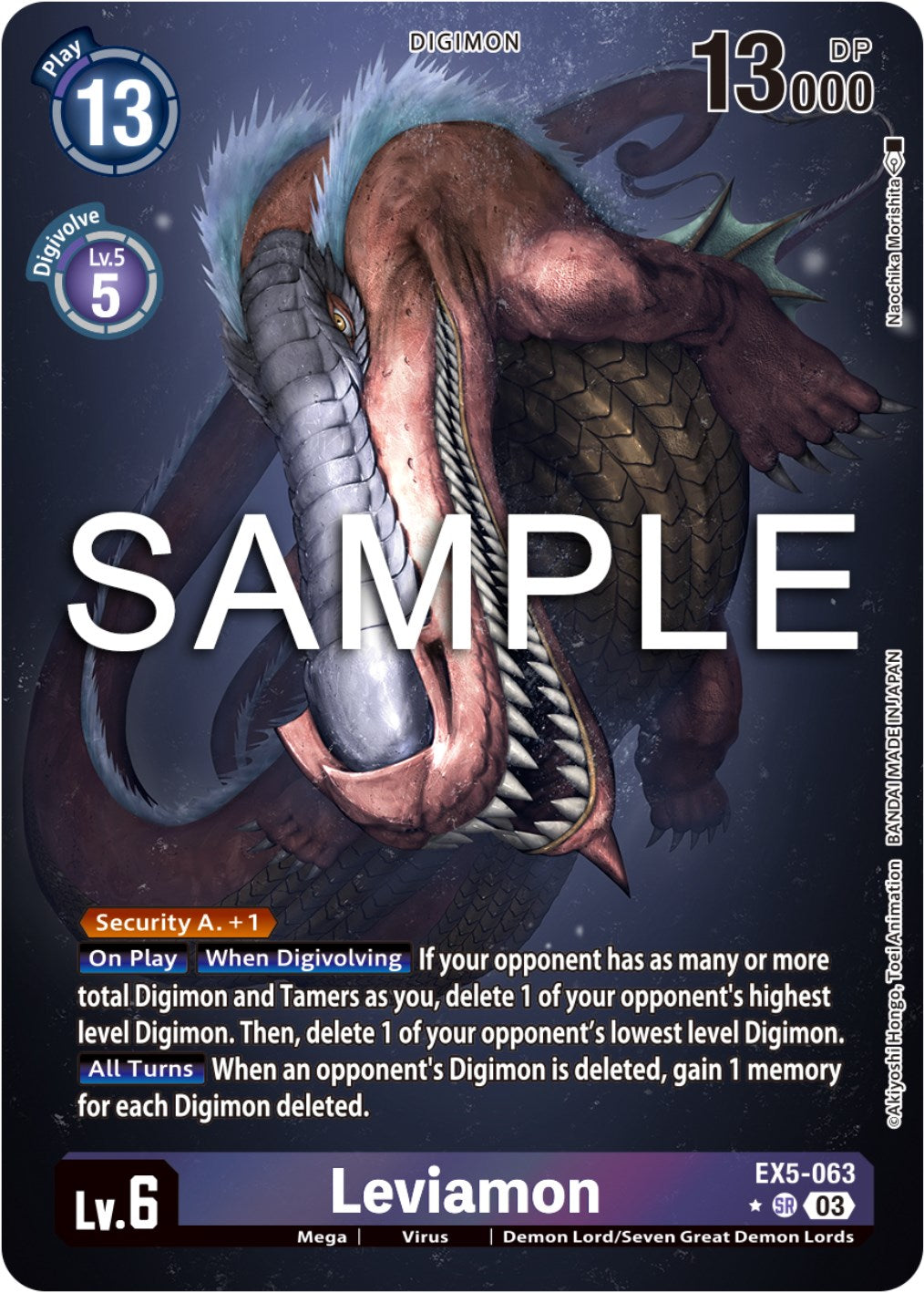 Leviamon [EX5-063] (Alternate Art) [Animal Colosseum] | The Time Vault CA