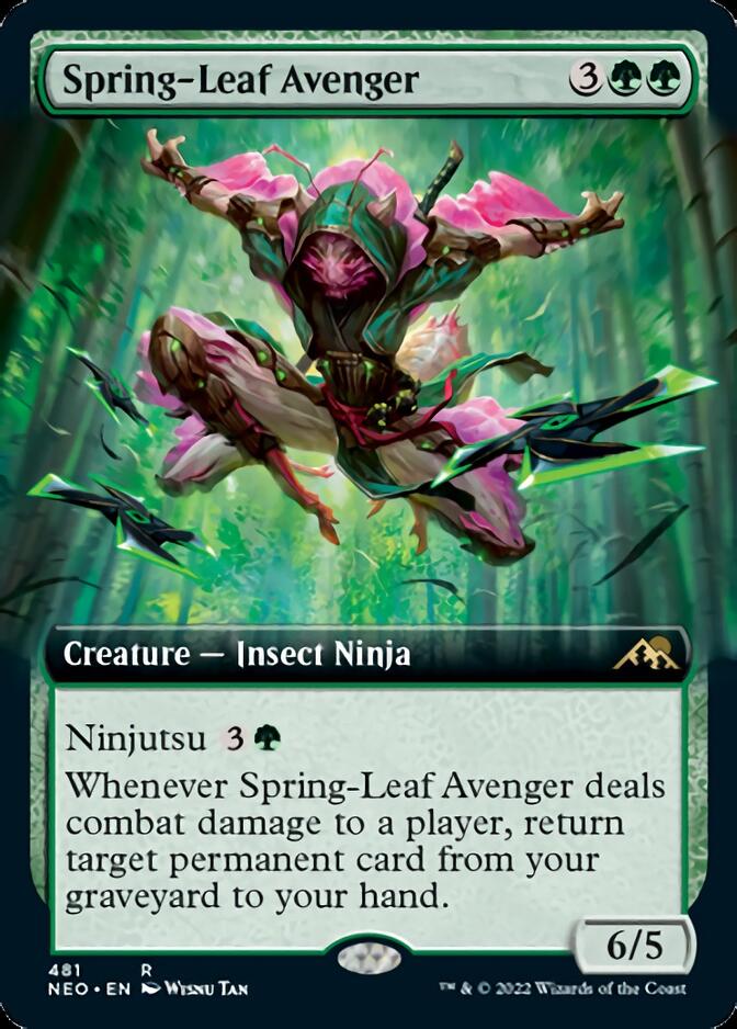 Spring-Leaf Avenger (Extended Art) [Kamigawa: Neon Dynasty] | The Time Vault CA