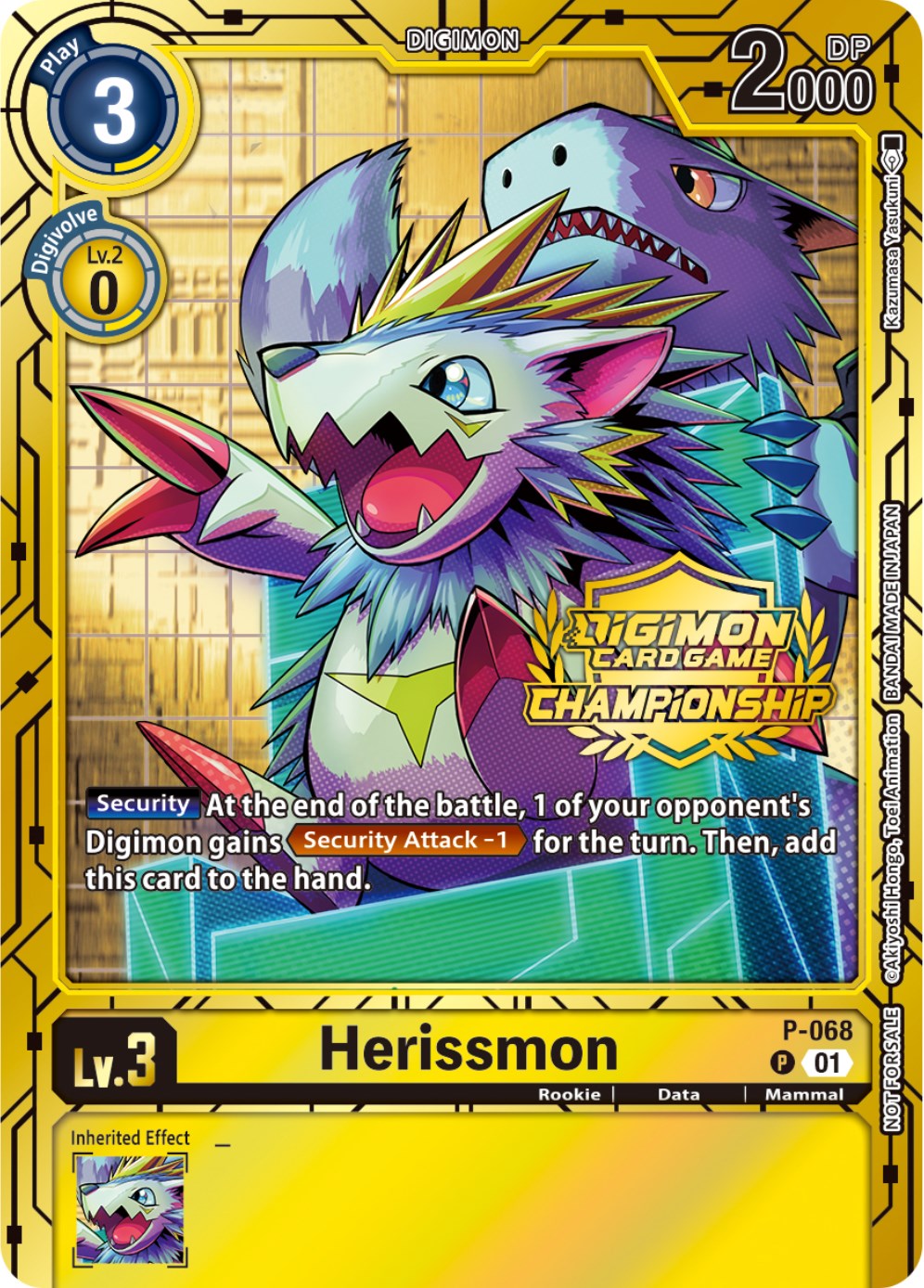 Herissmon [P-068] (Championship 2023 Gold Card Set) [Promotional Cards] | The Time Vault CA