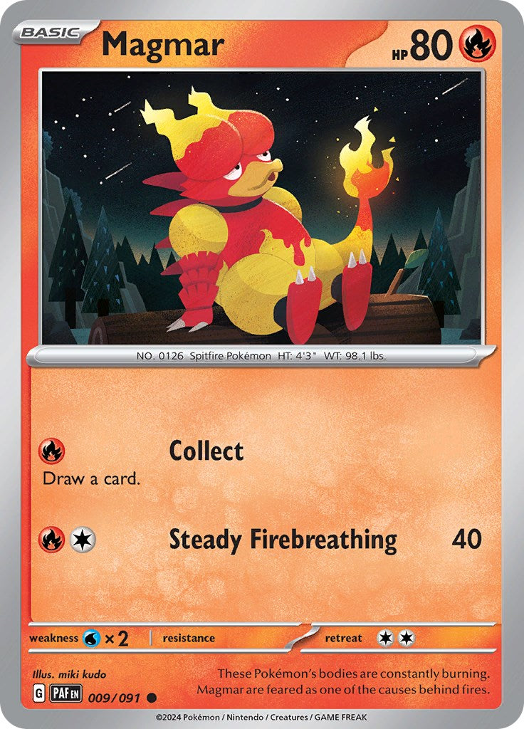 Magmar (009/091) [Scarlet & Violet: Paldean Fates] | The Time Vault CA