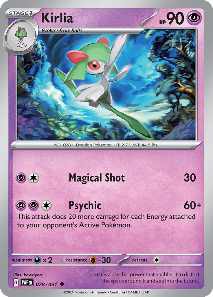 Kirlia (028/091) [Scarlet & Violet: Paldean Fates] | The Time Vault CA