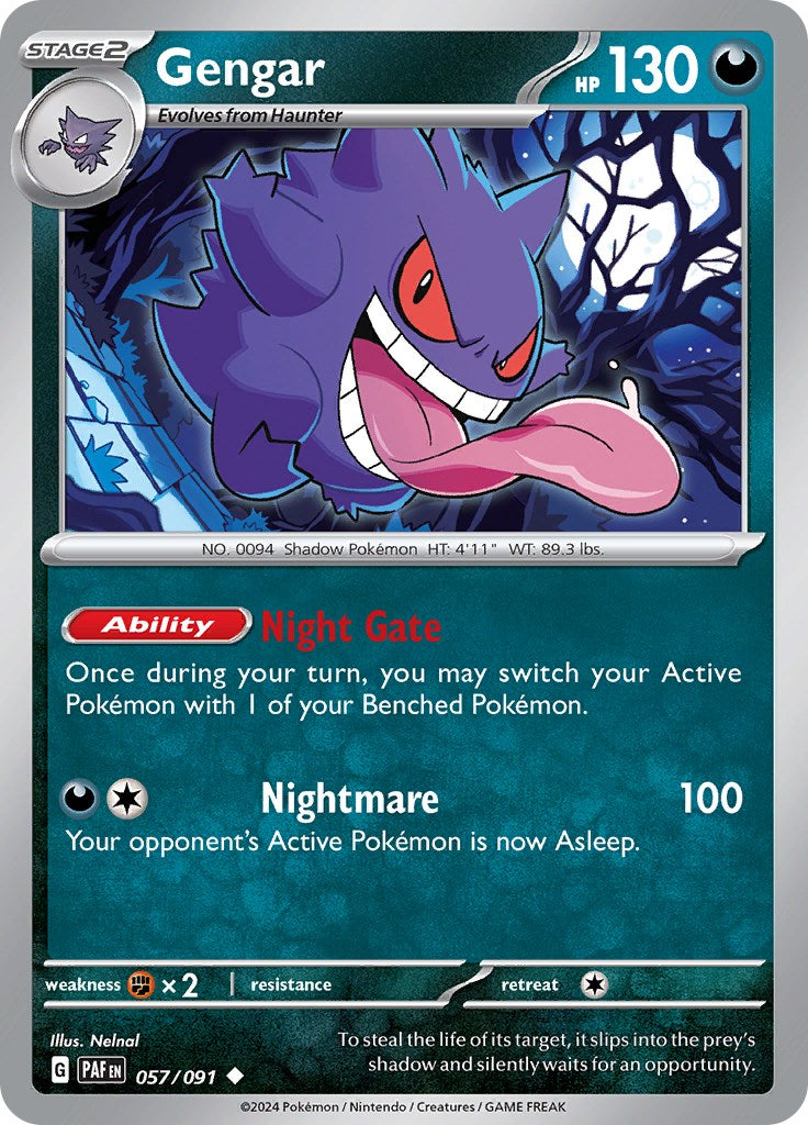 Gengar (057/091) [Scarlet & Violet: Paldean Fates] | The Time Vault CA